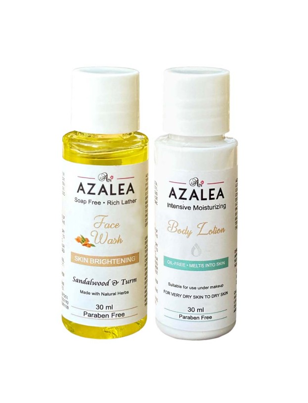 Azalea Daily Moisturising Body Lotion and Face Wash Travel Bundle