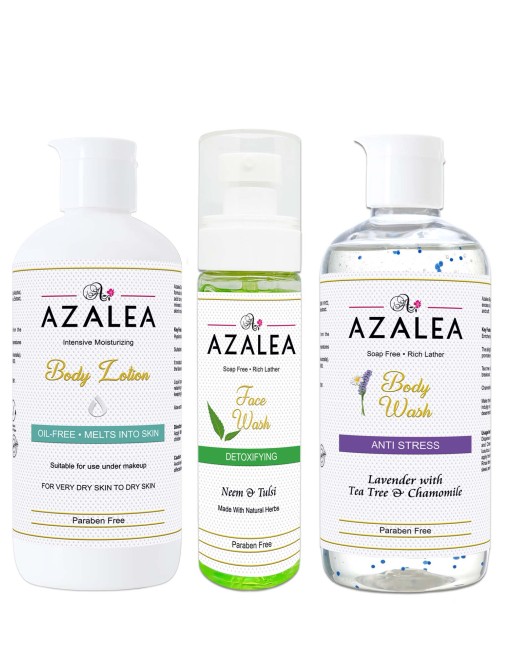 Azalea Professional Daily Moisturising Body Lotion with Face Wash & Body Wash Azalea Professional Daily Moisturising Body Lotion with Face Wash & Body Wash
