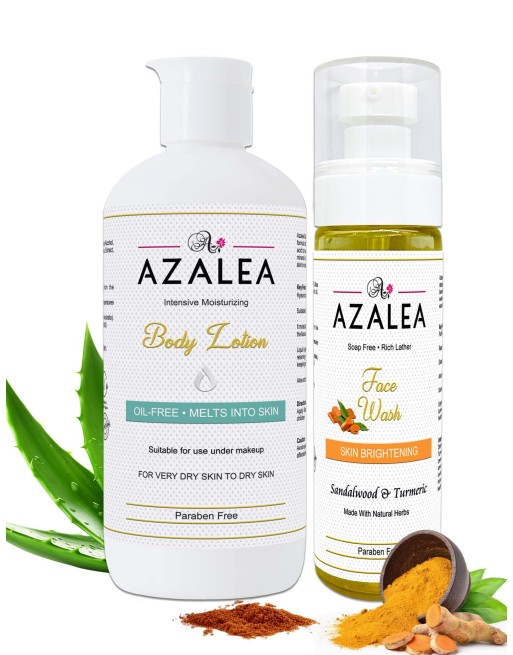 Azalea Daily Moisturising Body Lotion and Face Wash Bundle Azalea Daily Moisturising Body Lotion and Face Wash Bundle